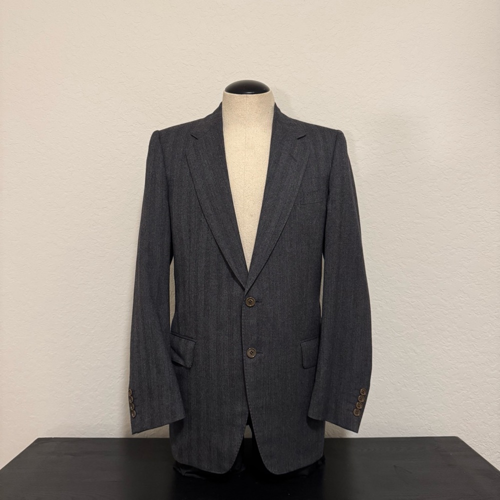 Canali Milano Men’s Mr. Sid Pure Wool Charcoal Blazer EU 48R / US 38R